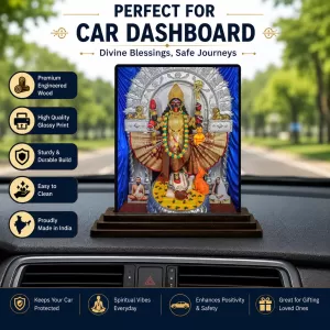Car Dashboard Goddess Kali Wooden Photo Stand 3x4 Inches, Compact & Stylish Spiritual Display For Car, Home & Office (Pack Of 1) (F49348) Car Dashboard Goddess Kali Wooden Photo Stand 3x4 Inches, Compact & Stylish Spiritual Display For Car, Home & Office (Pack Of 1) (F49348)