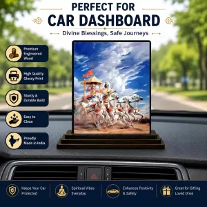 Car Dashboard Krishna Wooden Photo Stand 3x4 Inches, Compact & Stylish Spiritual Display For Car, Home & Office (Pack Of 1) (F49352) Car Dashboard Krishna Wooden Photo Stand 3x4 Inches, Compact & Stylish Spiritual Display For Car, Home & Office (Pack Of 1) (F49352)