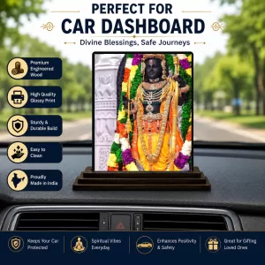 Car Dashboard Ram Wooden Photo Stand 3x4 Inches, Compact & Stylish Spiritual Display For Car, Home & Office (Pack Of 1) (F49359) Car Dashboard Ram Wooden Photo Stand 3x4 Inches, Compact & Stylish Spiritual Display For Car, Home & Office (Pack Of 1) (F49359)