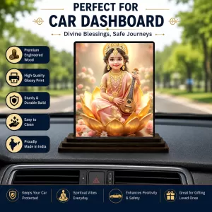 Car Dashboard Lord Krishna Wooden Photo Stand 3x4 Inches, Compact & Stylish Spiritual Display For Car, Home & Office (Pack Of 1) (F49374) Car Dashboard Lord Krishna Wooden Photo Stand 3x4 Inches, Compact & Stylish Spiritual Display For Car, Home & Office (Pack Of 1) (F49374)