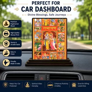 Car Dashboard Lord Lord Rama Wooden Photo Stand 3x4 Inches, Compact & Stylish Spiritual Display For Car, Home & Office (Pack Of 1) (F49376) Car Dashboard Lord Lord Rama Wooden Photo Stand 3x4 Inches, Compact & Stylish Spiritual Display For Car, Home & Office (Pack Of 1) (F49376)