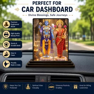 Car Dashboard Lakshmi And Vishnu Wooden Photo Stand 3x4 Inches, Compact & Stylish Spiritual Display For Car, Home & Office (Pack Of 1) (F49381) Car Dashboard Lakshmi And Vishnu Wooden Photo Stand 3x4 Inches, Compact & Stylish Spiritual Display For Car, Home & Office (Pack Of 1) (F49381)
