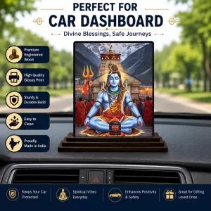 Car Dashboard Shiva Wooden Photo Stand 3x4 Inches, Compact & Stylish Spiritual Display For Car, Home & Office (Pack Of 1) (F49385) Car Dashboard Shiva Wooden Photo Stand 3x4 Inches, Compact & Stylish Spiritual Display For Car, Home & Office (Pack Of 1) (F49385)