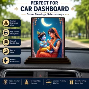 Car Dashboard Krishna And Yashoda Wooden Photo Stand 3x4 Inches, Compact & Stylish Spiritual Display For Car, Home & Office (Pack Of 1) (F49393) Car Dashboard Krishna And Yashoda Wooden Photo Stand 3x4 Inches, Compact & Stylish Spiritual Display For Car, Home & Office (Pack Of 1) (F49393)