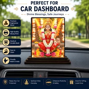 Car Dashboard Lakshmi Wooden Photo Stand 3x4 Inches, Compact & Stylish Spiritual Display For Car, Home & Office (Pack Of 1) (F49402) Car Dashboard Lakshmi Wooden Photo Stand 3x4 Inches, Compact & Stylish Spiritual Display For Car, Home & Office (Pack Of 1) (F49402)