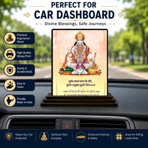 Car Dashboard Hanuman Wooden Photo Stand 3x4 Inches, Compact & Stylish Spiritual Display For Car, Home & Office (Pack Of 1) (F49416) Car Dashboard Hanuman Wooden Photo Stand 3x4 Inches, Compact & Stylish Spiritual Display For Car, Home & Office (Pack Of 1) (F49416)