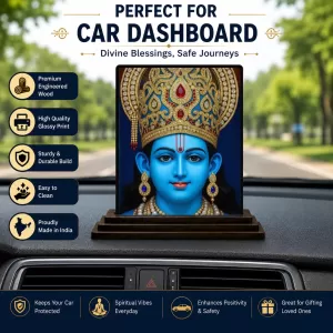Car Dashboard Lord Rama Wooden Photo Stand 3x4 Inches, Compact & Stylish Spiritual Display For Car, Home & Office (Pack Of 1) (F49460) Car Dashboard Lord Rama Wooden Photo Stand 3x4 Inches, Compact & Stylish Spiritual Display For Car, Home & Office (Pack Of 1) (F49460)