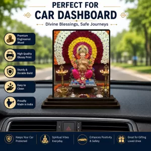 Car Dashboard Ganesha Wooden Photo Stand 3x4 Inches, Compact & Stylish Spiritual Display For Car, Home & Office (Pack Of 1) (F49467) Car Dashboard Ganesha Wooden Photo Stand 3x4 Inches, Compact & Stylish Spiritual Display For Car, Home & Office (Pack Of 1) (F49467)