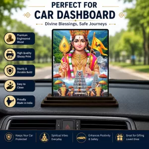 Car Dashboard Murugan Wooden Photo Stand 3x4 Inches, Compact & Stylish Spiritual Display For Car, Home & Office (Pack Of 1) (F49482) Car Dashboard Murugan Wooden Photo Stand 3x4 Inches, Compact & Stylish Spiritual Display For Car, Home & Office (Pack Of 1) (F49482)