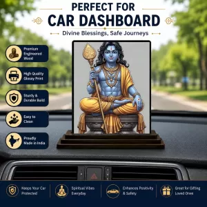 Car Dashboard Lord Shiva Wooden Photo Stand 3x4 Inches, Compact & Stylish Spiritual Display For Car, Home & Office (Pack Of 1) (F49519) Car Dashboard Lord Shiva Wooden Photo Stand 3x4 Inches, Compact & Stylish Spiritual Display For Car, Home & Office (Pack Of 1) (F49519)
