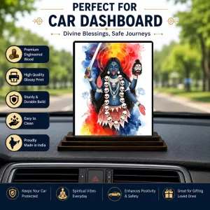 Car Dashboard Kali Wooden Photo Stand 3x4 Inches, Compact & Stylish Spiritual Display For Car, Home & Office (Pack Of 1) (F49524) Car Dashboard Kali Wooden Photo Stand 3x4 Inches, Compact & Stylish Spiritual Display For Car, Home & Office (Pack Of 1) (F49524)
