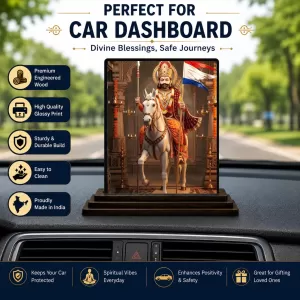 Car Dashboard Maharaja Surajpal Singh Wooden Photo Stand 3x4 Inches, Compact & Stylish Spiritual Display For Car, Home & Office (Pack Of 1) (F49530) Car Dashboard Maharaja Surajpal Singh Wooden Photo Stand 3x4 Inches, Compact & Stylish Spiritual Display For Car, Home & Office (Pack Of 1) (F49530)