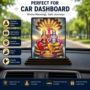 Car Dashboard Lord Ganesha And Lord Vishnu Wooden Photo Stand 3x4 Inches, Compact & Stylish Spiritual Display For Car, Home & Office (Pack Of 1) (F49568) Car Dashboard Lord Ganesha And Lord Vishnu Wooden Photo Stand 3x4 Inches, Compact & Stylish Spiritual Display For Car, Home & Office (Pack Of 1) (F49568)