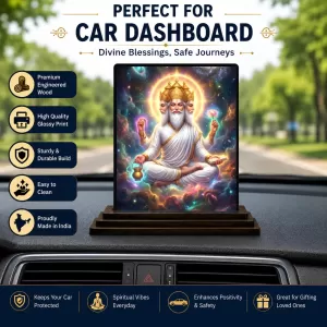 Car Dashboard Lord Brahma Wooden Photo Stand 3x4 Inches, Compact & Stylish Spiritual Display For Car, Home & Office (Pack Of 1) (F49603) Car Dashboard Lord Brahma Wooden Photo Stand 3x4 Inches, Compact & Stylish Spiritual Display For Car, Home & Office (Pack Of 1) (F49603)