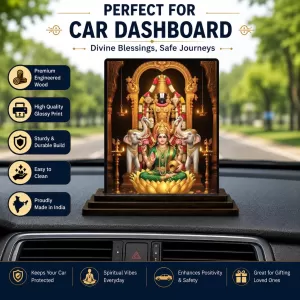Car Dashboard Lakshmi Wooden Photo Stand 3x4 Inches, Compact & Stylish Spiritual Display For Car, Home & Office (Pack Of 1) (F49620) Car Dashboard Lakshmi Wooden Photo Stand 3x4 Inches, Compact & Stylish Spiritual Display For Car, Home & Office (Pack Of 1) (F49620)