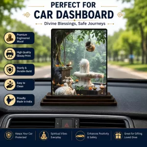 Car Dashboard Ganesha Wooden Photo Stand 3x4 Inches, Compact & Stylish Spiritual Display For Car, Home & Office (Pack Of 1) (F49625) Car Dashboard Ganesha Wooden Photo Stand 3x4 Inches, Compact & Stylish Spiritual Display For Car, Home & Office (Pack Of 1) (F49625)