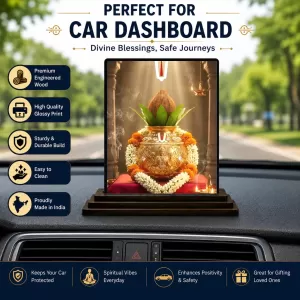 Car Dashboard Shiva Wooden Photo Stand 3x4 Inches, Compact & Stylish Spiritual Display For Car, Home & Office (Pack Of 1) (F49635) Car Dashboard Shiva Wooden Photo Stand 3x4 Inches, Compact & Stylish Spiritual Display For Car, Home & Office (Pack Of 1) (F49635)