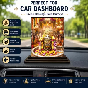 Car Dashboard Shiva Wooden Photo Stand 3x4 Inches, Compact & Stylish Spiritual Display For Car, Home & Office (Pack Of 1) (F49659) Car Dashboard Shiva Wooden Photo Stand 3x4 Inches, Compact & Stylish Spiritual Display For Car, Home & Office (Pack Of 1) (F49659)