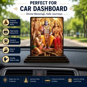 Car Dashboard Rama Wooden Photo Stand 3x4 Inches, Compact & Stylish Spiritual Display For Car, Home & Office (Pack Of 1) (F49661) Car Dashboard Rama Wooden Photo Stand 3x4 Inches, Compact & Stylish Spiritual Display For Car, Home & Office (Pack Of 1) (F49661)