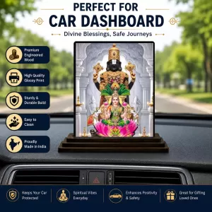Car Dashboard God Narayan Wooden Photo Stand 3x4 Inches, Compact & Stylish Spiritual Display For Car, Home & Office (Pack Of 1) (F49664) Car Dashboard God Narayan Wooden Photo Stand 3x4 Inches, Compact & Stylish Spiritual Display For Car, Home & Office (Pack Of 1) (F49664)