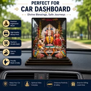 Car Dashboard Lord Ganesha Wooden Photo Stand 3x4 Inches, Compact & Stylish Spiritual Display For Car, Home & Office (Pack Of 1) (F49672) Car Dashboard Lord Ganesha Wooden Photo Stand 3x4 Inches, Compact & Stylish Spiritual Display For Car, Home & Office (Pack Of 1) (F49672)