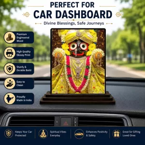 Car Dashboard Jagannatha Wooden Photo Stand 3x4 Inches, Compact & Stylish Spiritual Display For Car, Home & Office (Pack Of 1) (F49676) Car Dashboard Jagannatha Wooden Photo Stand 3x4 Inches, Compact & Stylish Spiritual Display For Car, Home & Office (Pack Of 1) (F49676)