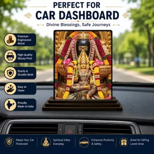Car Dashboard Meenakshi Wooden Photo Stand 3x4 Inches, Compact & Stylish Spiritual Display For Car, Home & Office (Pack Of 1) (F49679) Car Dashboard Meenakshi Wooden Photo Stand 3x4 Inches, Compact & Stylish Spiritual Display For Car, Home & Office (Pack Of 1) (F49679)