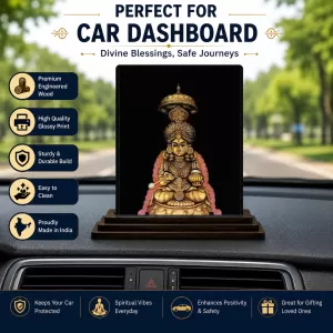 Car Dashboard Lakshmi Wooden Photo Stand 3x4 Inches, Compact & Stylish Spiritual Display For Car, Home & Office (Pack Of 1) (F49684) Car Dashboard Lakshmi Wooden Photo Stand 3x4 Inches, Compact & Stylish Spiritual Display For Car, Home & Office (Pack Of 1) (F49684)