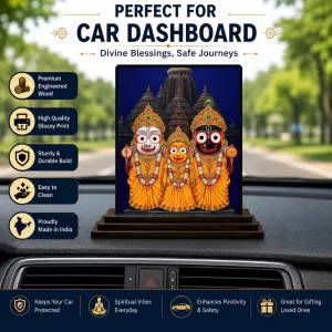 Car Dashboard Jagannatha Wooden Photo Stand 3x4 Inches, Compact & Stylish Spiritual Display For Car, Home & Office (Pack Of 1) (F49690) Car Dashboard Jagannatha Wooden Photo Stand 3x4 Inches, Compact & Stylish Spiritual Display For Car, Home & Office (Pack Of 1) (F49690)