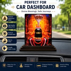 Car Dashboard Shiva Wooden Photo Stand 3x4 Inches, Compact & Stylish Spiritual Display For Car, Home & Office (Pack Of 1) (F49708) Car Dashboard Shiva Wooden Photo Stand 3x4 Inches, Compact & Stylish Spiritual Display For Car, Home & Office (Pack Of 1) (F49708)