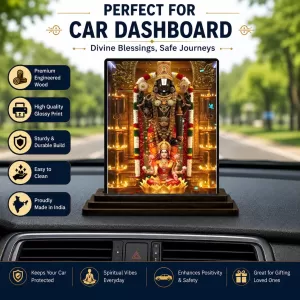 Car Dashboard Lakshmi Wooden Photo Stand 3x4 Inches, Compact & Stylish Spiritual Display For Car, Home & Office (Pack Of 1) (F49721) Car Dashboard Lakshmi Wooden Photo Stand 3x4 Inches, Compact & Stylish Spiritual Display For Car, Home & Office (Pack Of 1) (F49721)