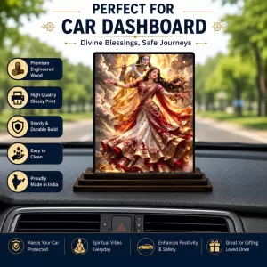 Car Dashboard Radha And Krishna Wooden Photo Stand 3x4 Inches, Compact & Stylish Spiritual Display For Car, Home & Office (Pack Of 1) (F49735) Car Dashboard Radha And Krishna Wooden Photo Stand 3x4 Inches, Compact & Stylish Spiritual Display For Car, Home & Office (Pack Of 1) (F49735)