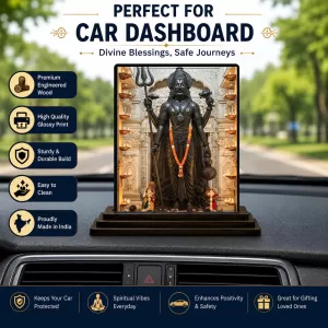 Car Dashboard Shiva Wooden Photo Stand 3x4 Inches, Compact & Stylish Spiritual Display For Car, Home & Office (Pack Of 1) (F49736) Car Dashboard Shiva Wooden Photo Stand 3x4 Inches, Compact & Stylish Spiritual Display For Car, Home & Office (Pack Of 1) (F49736)