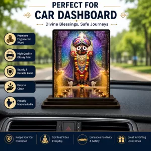 Car Dashboard Jagannatha Wooden Photo Stand 3x4 Inches, Compact & Stylish Spiritual Display For Car, Home & Office (Pack Of 1) (F49753) Car Dashboard Jagannatha Wooden Photo Stand 3x4 Inches, Compact & Stylish Spiritual Display For Car, Home & Office (Pack Of 1) (F49753)