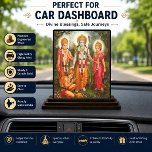 Car Dashboard Lord Lord Rama Wooden Photo Stand 3x4 Inches, Compact & Stylish Spiritual Display For Car, Home & Office (Pack Of 1) (F49775) Car Dashboard Lord Lord Rama Wooden Photo Stand 3x4 Inches, Compact & Stylish Spiritual Display For Car, Home & Office (Pack Of 1) (F49775)