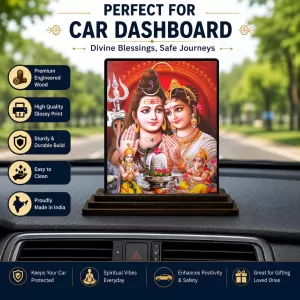 Car Dashboard Lord Shiva And Parvati Wooden Photo Stand 3x4 Inches, Compact & Stylish Spiritual Display For Car, Home & Office (Pack Of 1) (F49781) Car Dashboard Lord Shiva And Parvati Wooden Photo Stand 3x4 Inches, Compact & Stylish Spiritual Display For Car, Home & Office (Pack Of 1) (F49781)