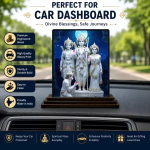 Car Dashboard Ram Darbar Wooden Photo Stand 3x4 Inches, Compact & Stylish Spiritual Display For Car, Home & Office (Pack Of 1) (F49789) Car Dashboard Ram Darbar Wooden Photo Stand 3x4 Inches, Compact & Stylish Spiritual Display For Car, Home & Office (Pack Of 1) (F49789)
