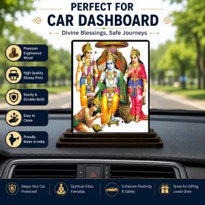 Car Dashboard Lord Lord Rama Wooden Photo Stand 3x4 Inches, Compact & Stylish Spiritual Display For Car, Home & Office (Pack Of 1) (F49790) Car Dashboard Lord Lord Rama Wooden Photo Stand 3x4 Inches, Compact & Stylish Spiritual Display For Car, Home & Office (Pack Of 1) (F49790)