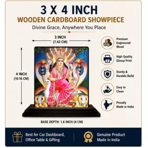 Car Dashboard Manasa Devi Wooden Photo Stand 3x4 Inches, Compact & Stylish Spiritual Display For Car, Home & Office (Pack Of 1) (F48676) Car Dashboard Manasa Devi Wooden Photo Stand 3x4 Inches, Compact & Stylish Spiritual Display For Car, Home & Office (Pack Of 1) (F48676)