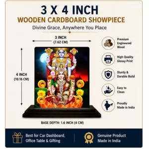 Car Dashboard Lord Ganesha Wooden Photo Stand 3x4 Inches, Compact & Stylish Spiritual Display For Car, Home & Office (Pack Of 1) (F48684) Car Dashboard Lord Ganesha Wooden Photo Stand 3x4 Inches, Compact & Stylish Spiritual Display For Car, Home & Office (Pack Of 1) (F48684)