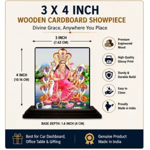 Car Dashboard Manasa Devi Wooden Photo Stand 3x4 Inches, Compact & Stylish Spiritual Display For Car, Home & Office (Pack Of 1) (F48686) Car Dashboard Manasa Devi Wooden Photo Stand 3x4 Inches, Compact & Stylish Spiritual Display For Car, Home & Office (Pack Of 1) (F48686)