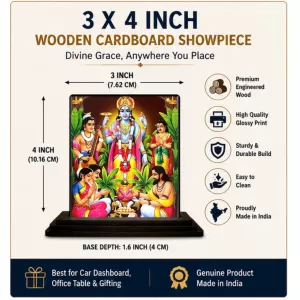 Car Dashboard Shree Krishna Wooden Photo Stand 3x4 Inches, Compact & Stylish Spiritual Display For Car, Home & Office (Pack Of 1) (F48687) Car Dashboard Shree Krishna Wooden Photo Stand 3x4 Inches, Compact & Stylish Spiritual Display For Car, Home & Office (Pack Of 1) (F48687)