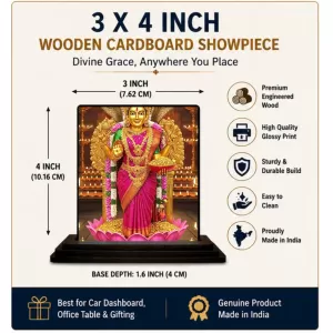 Car Dashboard Lakshmi Wooden Photo Stand 3x4 Inches, Compact & Stylish Spiritual Display For Car, Home & Office (Pack Of 1) (F48697) Car Dashboard Lakshmi Wooden Photo Stand 3x4 Inches, Compact & Stylish Spiritual Display For Car, Home & Office (Pack Of 1) (F48697)