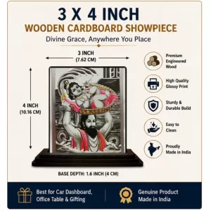 Car Dashboard Vasudeva And Shree Krishna Wooden Photo Stand 3x4 Inches, Compact & Stylish Spiritual Display For Car, Home & Office (Pack Of 1) (F48700) Car Dashboard Vasudeva And Shree Krishna Wooden Photo Stand 3x4 Inches, Compact & Stylish Spiritual Display For Car, Home & Office (Pack Of 1) (F48700)