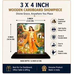 Car Dashboard Shree Krishna Wooden Photo Stand 3x4 Inches, Compact & Stylish Spiritual Display For Car, Home & Office (Pack Of 1) (F48712) Car Dashboard Shree Krishna Wooden Photo Stand 3x4 Inches, Compact & Stylish Spiritual Display For Car, Home & Office (Pack Of 1) (F48712)