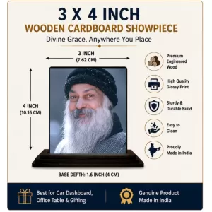 Car Dashboard Osho Wooden Photo Stand 3x4 Inches, Compact & Stylish Spiritual Display For Car, Home & Office (Pack Of 1) (F48721) Car Dashboard Osho Wooden Photo Stand 3x4 Inches, Compact & Stylish Spiritual Display For Car, Home & Office (Pack Of 1) (F48721)