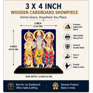 Car Dashboard Lord Lord Rama Parivar Wooden Photo Stand 3x4 Inches, Compact & Stylish Spiritual Display For Car, Home & Office (Pack Of 1) (F48728) Car Dashboard Lord Lord Rama Parivar Wooden Photo Stand 3x4 Inches, Compact & Stylish Spiritual Display For Car, Home & Office (Pack Of 1) (F48728)