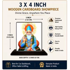 Car Dashboard Guru Nanak Wooden Photo Stand 3x4 Inches, Compact & Stylish Spiritual Display For Car, Home & Office (Pack Of 1) (F48750) Car Dashboard Guru Nanak Wooden Photo Stand 3x4 Inches, Compact & Stylish Spiritual Display For Car, Home & Office (Pack Of 1) (F48750)