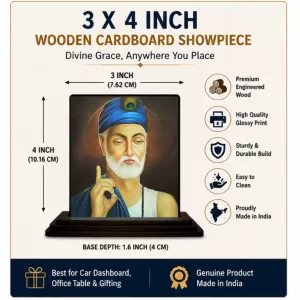 Car Dashboard Sai Baba Wooden Photo Stand 3x4 Inches, Compact & Stylish Spiritual Display For Car, Home & Office (Pack Of 1) (F48752) Car Dashboard Sai Baba Wooden Photo Stand 3x4 Inches, Compact & Stylish Spiritual Display For Car, Home & Office (Pack Of 1) (F48752)