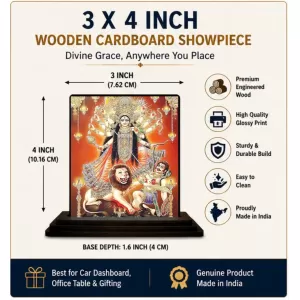 Car Dashboard Goddess Kali Wooden Photo Stand 3x4 Inches, Compact & Stylish Spiritual Display For Car, Home & Office (Pack Of 1) (F48753) Car Dashboard Goddess Kali Wooden Photo Stand 3x4 Inches, Compact & Stylish Spiritual Display For Car, Home & Office (Pack Of 1) (F48753)